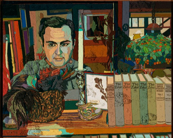 Jess, “The Enamord Mage: Translation #6,” 1965. Oil on canvas over wood, 24 1/2 x 30 in. Collection of The M. H. de Young Memorial Museum, Fine Arts Museums.